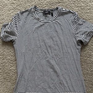 Theory Black and White Striped Women's Dress - M